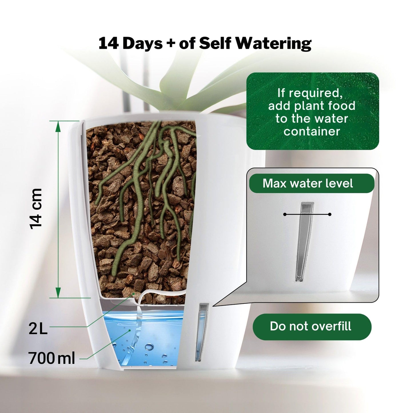 ORCHIDEA Self-Watering Orchid Pot