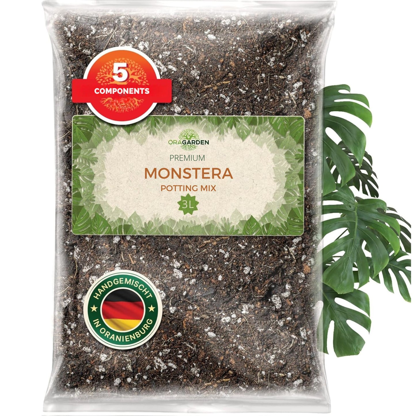 Monstera Soil – Premium Substrate/Potting Mix for Strong, Healthy Growth (3L)